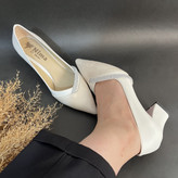 کفش پاشنه بلند زنانه رنگ کرم