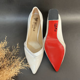 کفش پاشنه بلند زنانه رنگ کرم