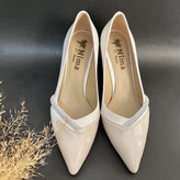 کفش پاشنه بلند زنانه رنگ کرم